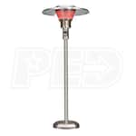 InfraSave 4BL6-CB-24 4000 Series Fixed Mount Parasol Outdoor Patio Infrared Heater, 24V, LP, Hammered Black - 38,000 BTU