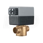 Caleffi  Z-One Z57 2-Way Valve and Actuator Set with Terminal Block & AUX Switch, 1-1/4
