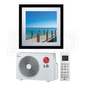 View LG - 9k BTU Cooling + Heating - Art Cool Gallery Wall Mounted Air Conditioning System - 16.0 SEER